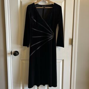 Connected Apparel Black Velvet Dress 10